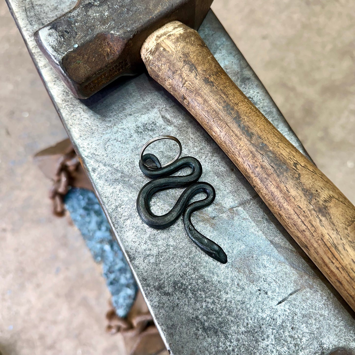 Snake Pendant Keyring