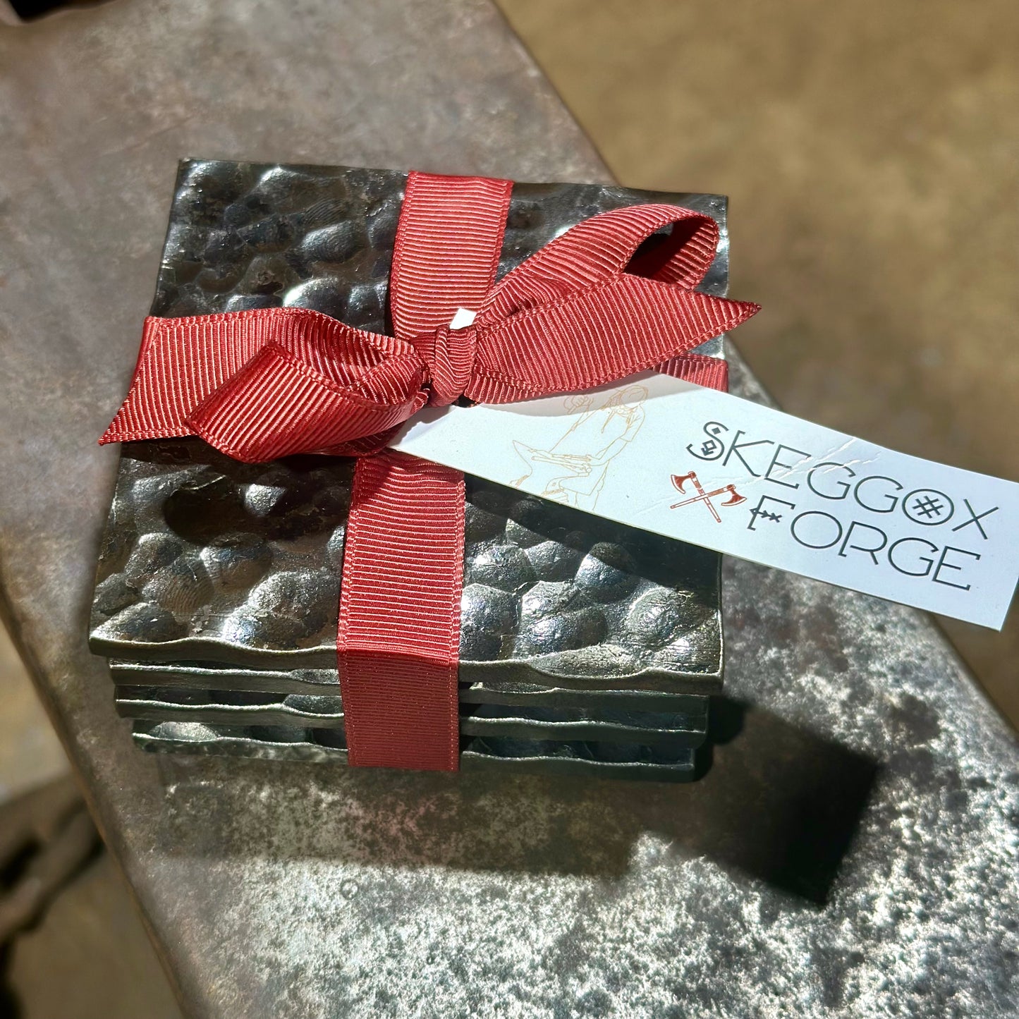 Set of 4 Coasters - Ripple Texture