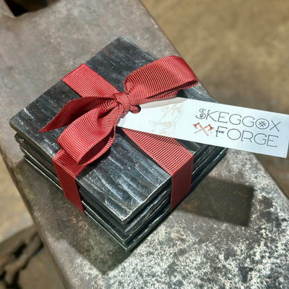 Set of 4 Coasters - Bark Texture