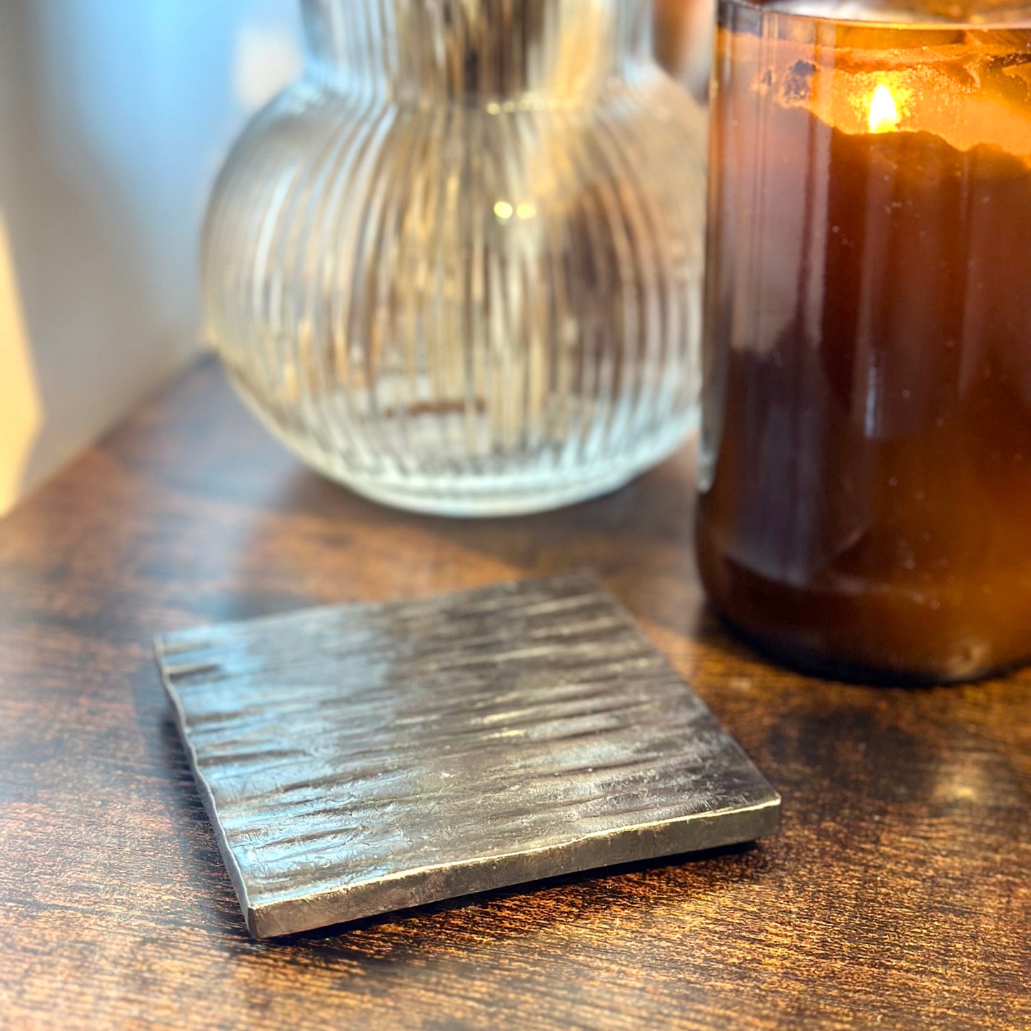 Set of 4 Coasters - Bark Texture