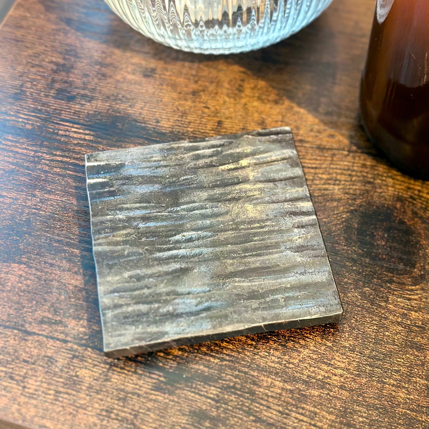 Set of 4 Coasters - Bark Texture